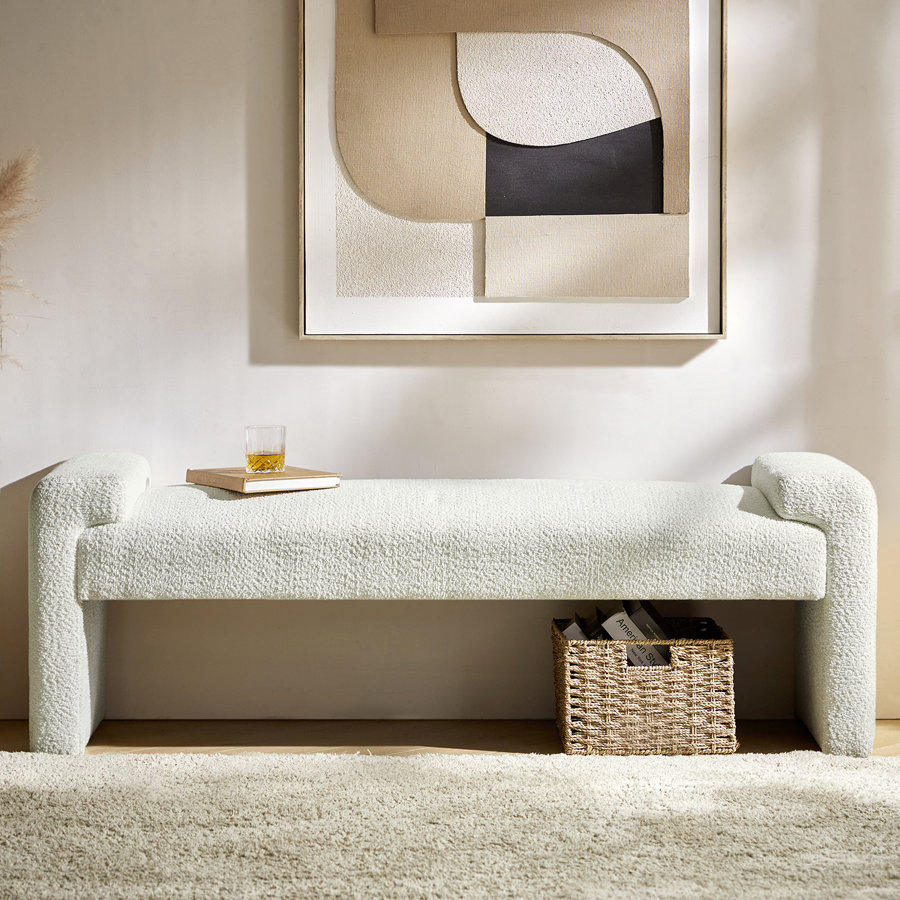Arlesia 58.5'' W Modern Upholstered Accent Bench